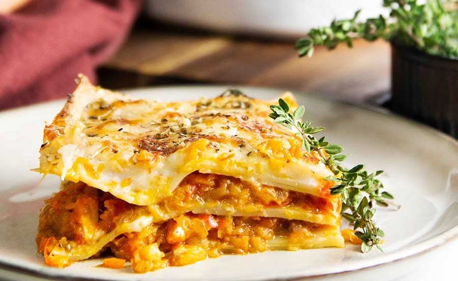 Slim Pasta Lasagna com legumes